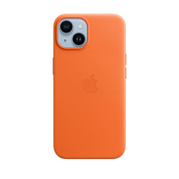Apple iPhone 14 Plus Leather Magsafe Case - Orange | MPPF3 Apple iPhone 14 Plus Leather Magsafe Case - Orange | MPPF3